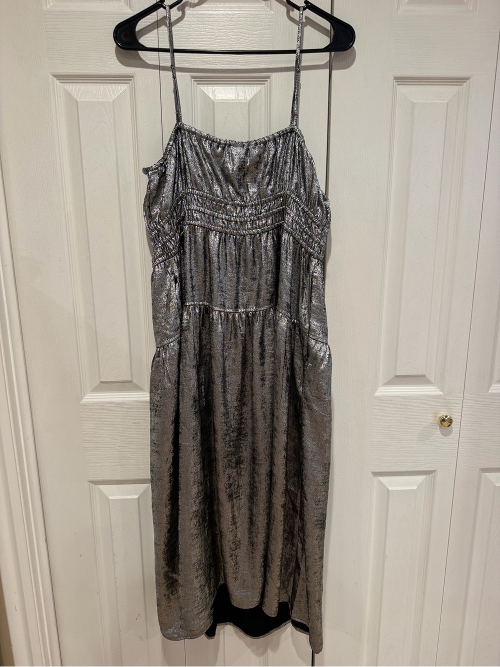 Old Navy Black Dress with Metallic Silver Accents - Picture 5 of 5